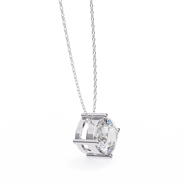 Elegant Cushion Cut Lab Grown Diamond Solitaire Pendant