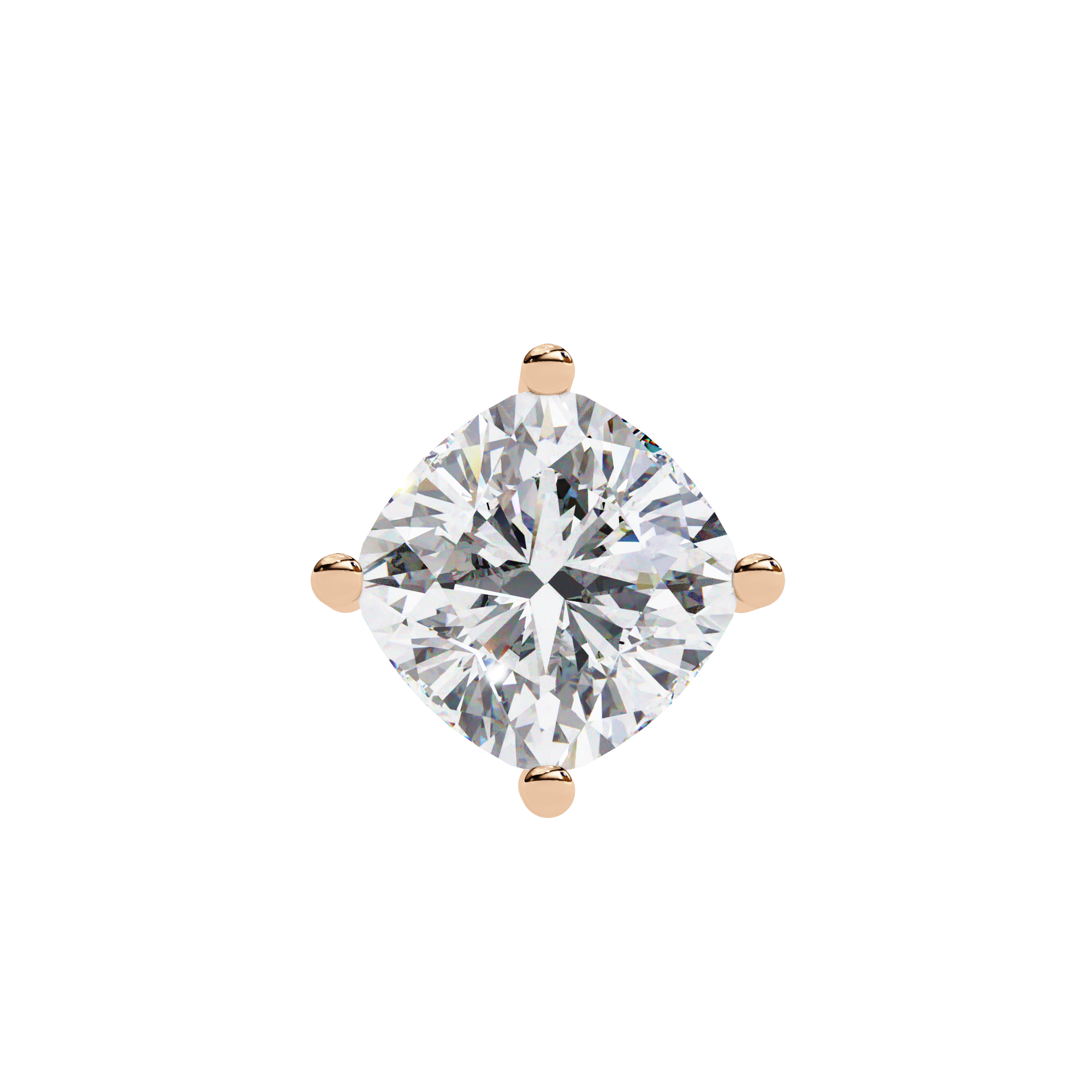 Elegant Cushion Cut Diamond Solitaire Pendant