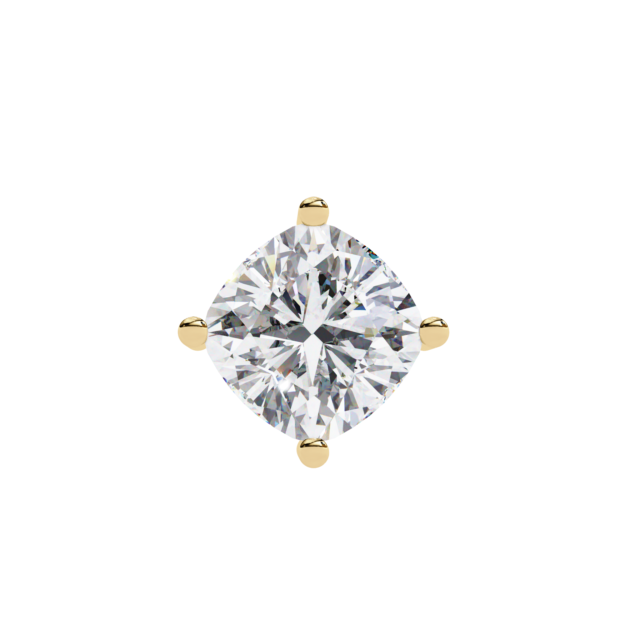 Elegant Cushion Cut Diamond Solitaire Pendant