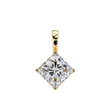 Princess Cut Diamond Solitaire Pendant