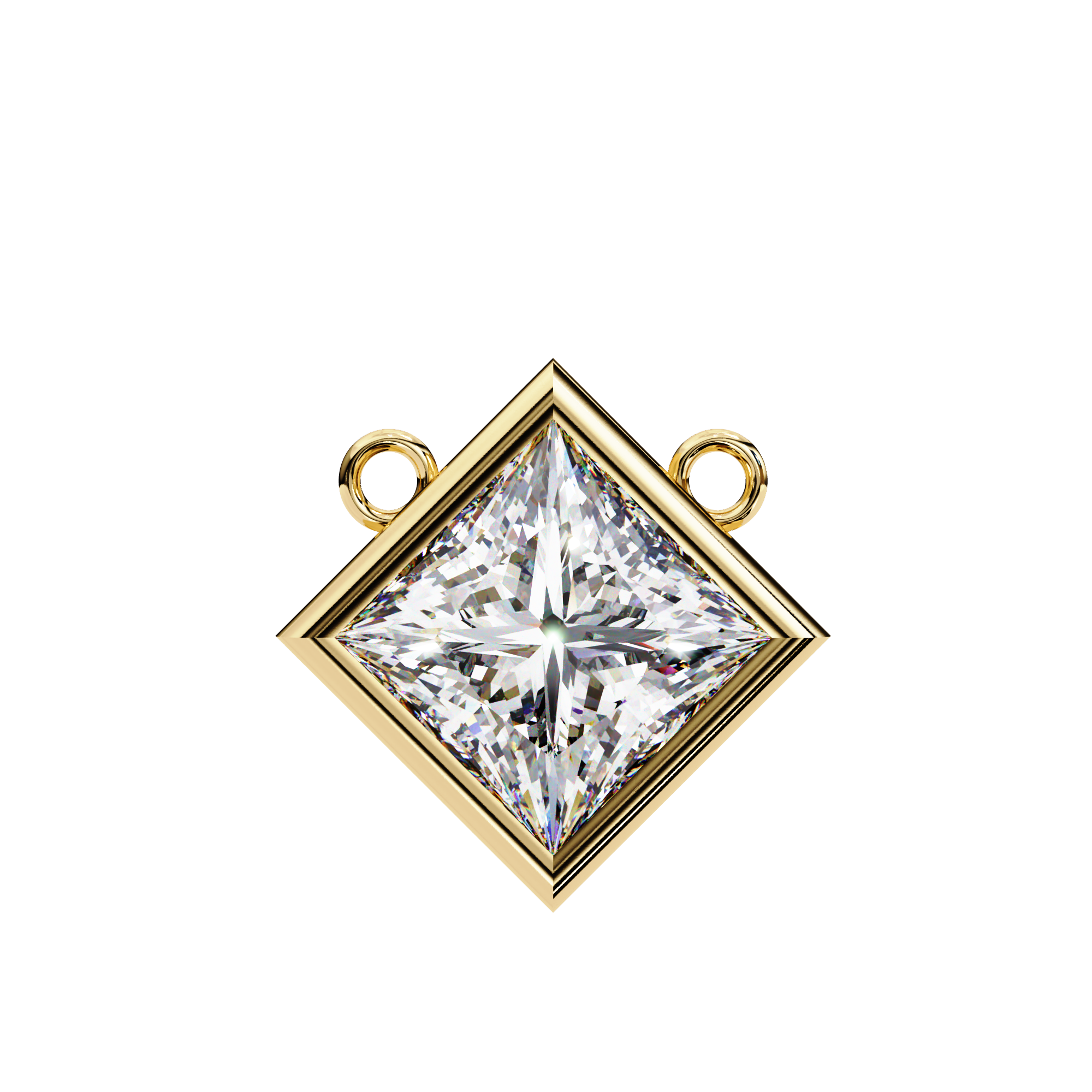 Bezel Set Diamond Necklace