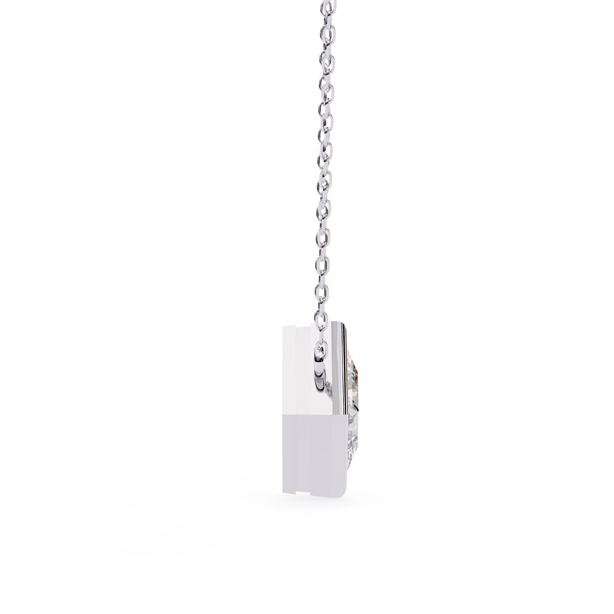 Bezel Set Diamond Necklace