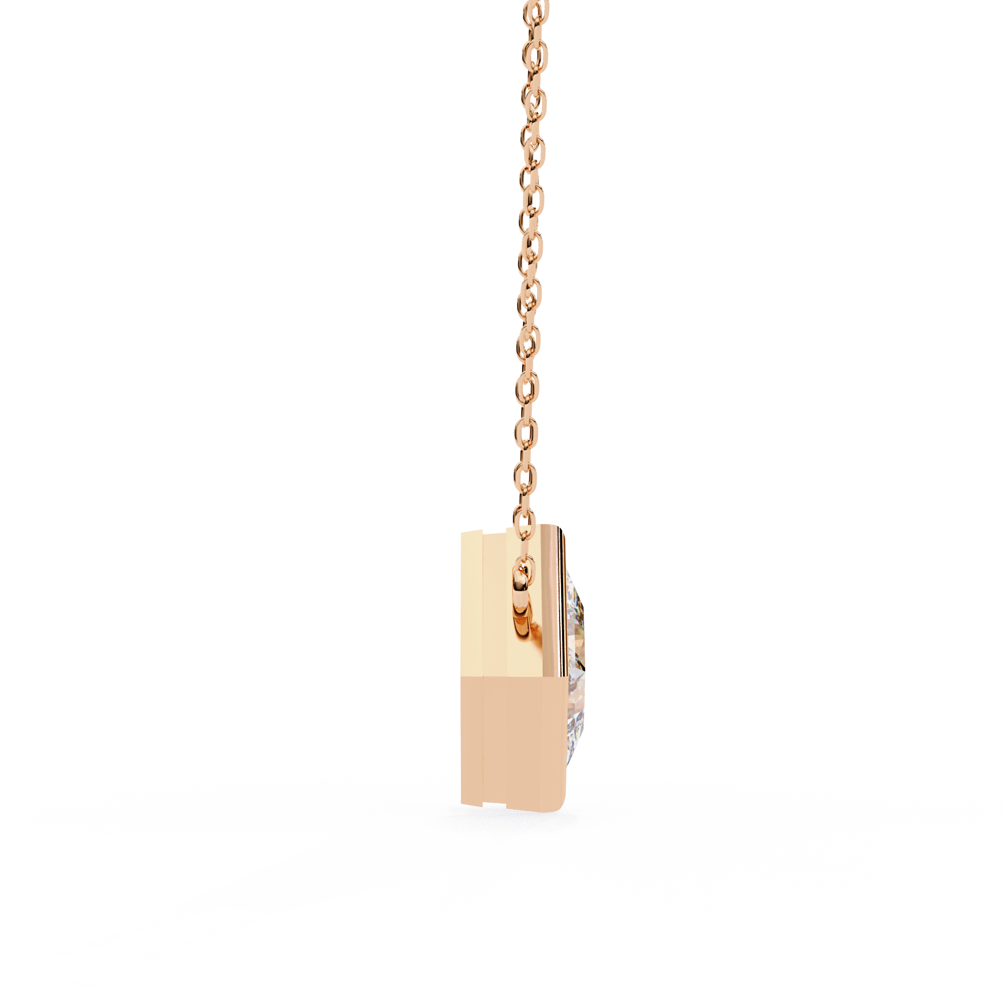 Bezel Set Diamond Necklace