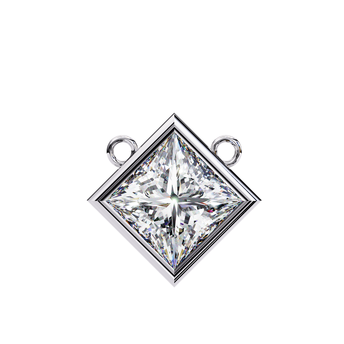 Bezel Set Diamond Necklace