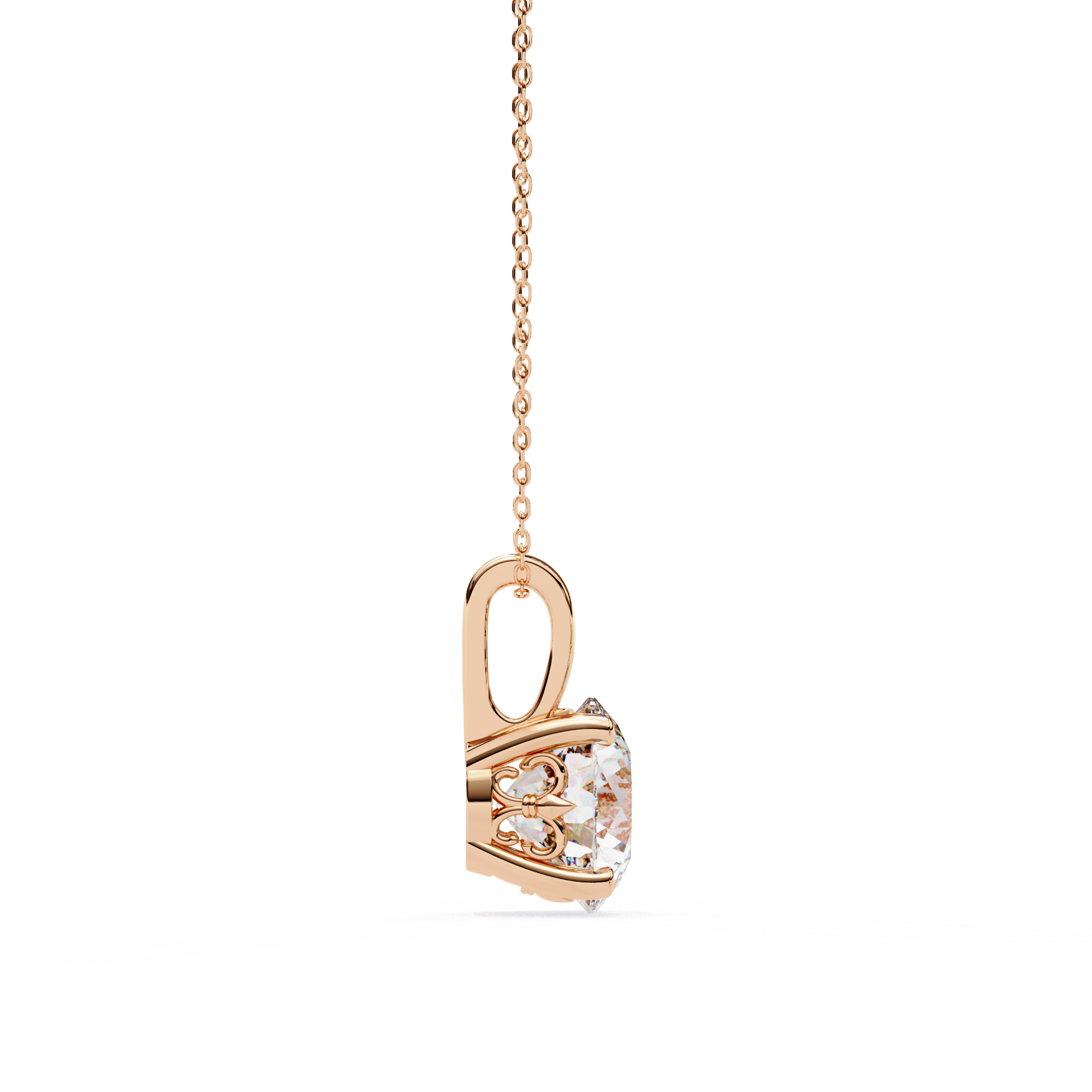 Simple and Elegant Diamond Solitaire Necklace