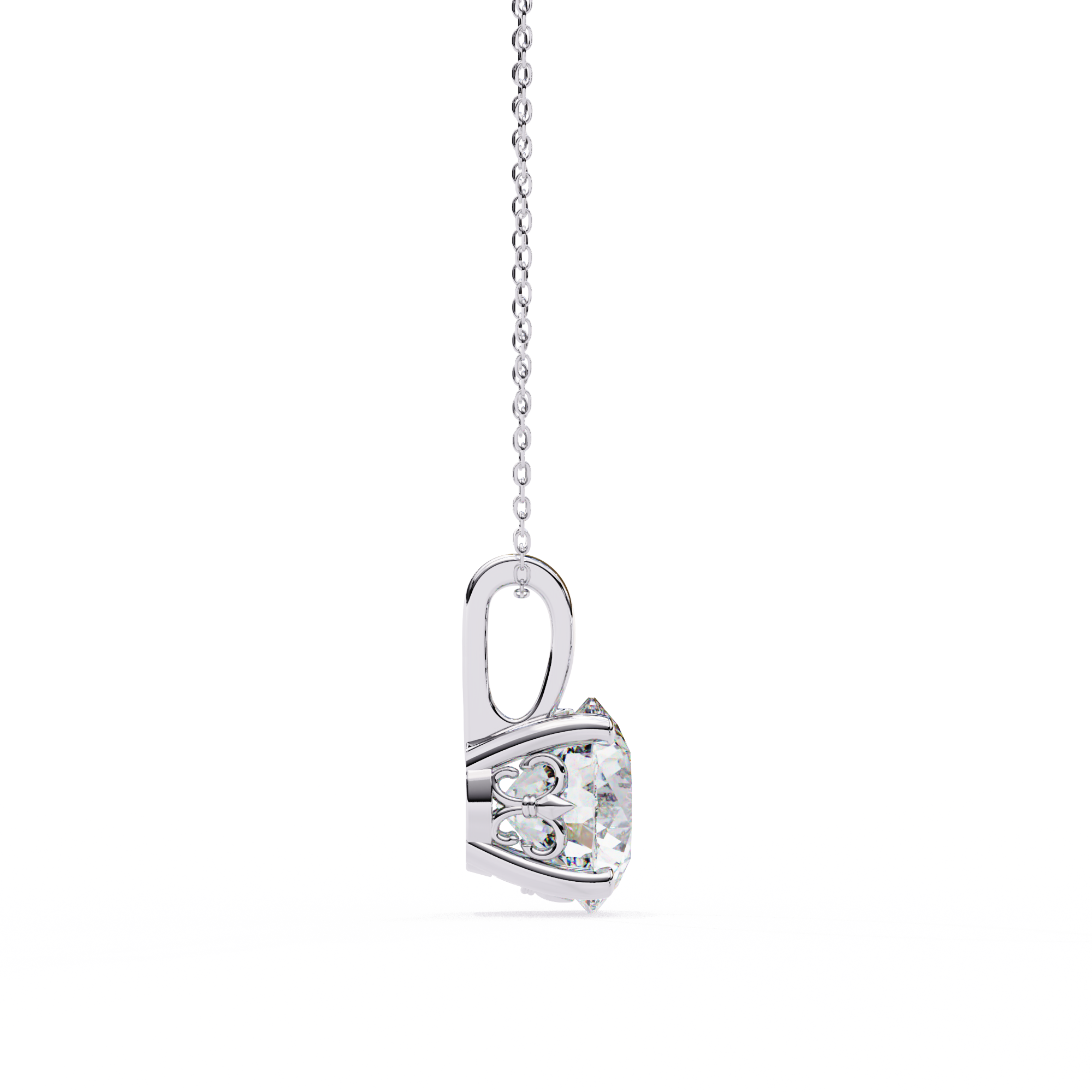 Simple and Elegant Diamond Solitaire Necklace