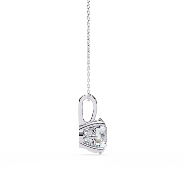 Simple and Elegant Lab Grown Diamond Solitaire Necklace