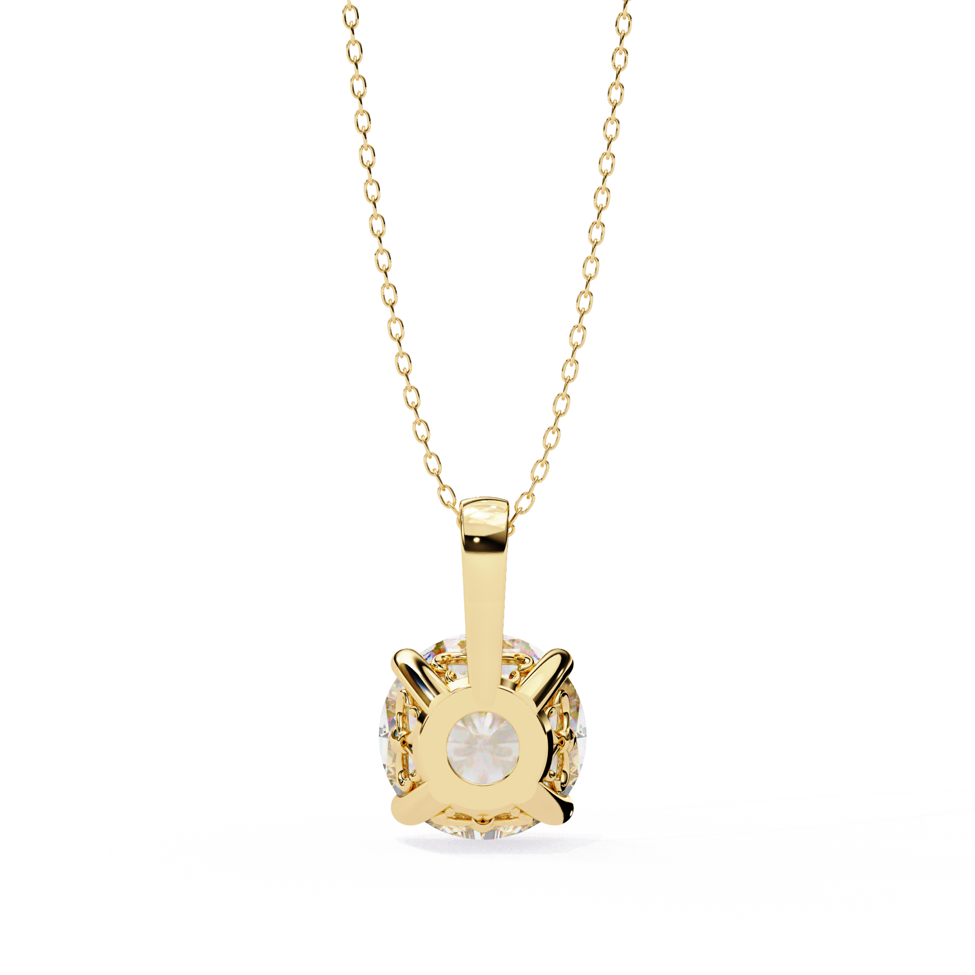 Simple and Elegant Diamond Solitaire Necklace