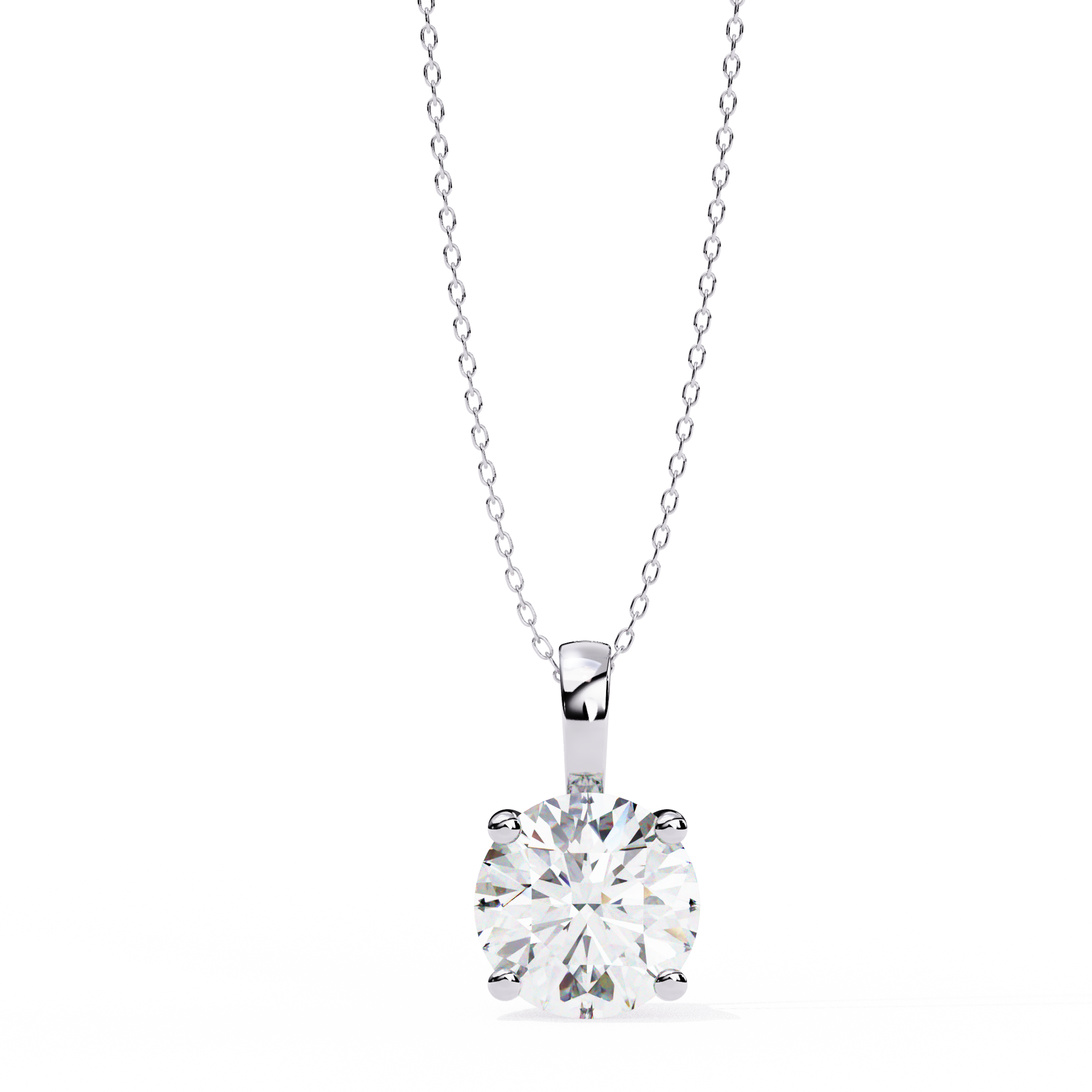 Simple and Elegant Diamond Solitaire Necklace