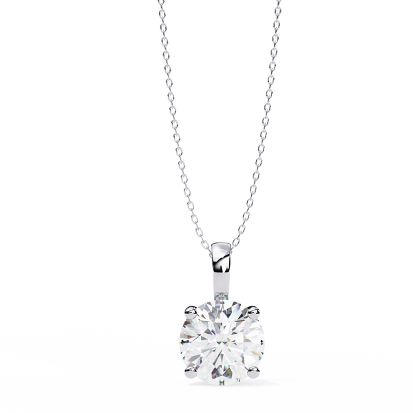 Simple and Elegant Lab Grown Diamond Solitaire Necklace