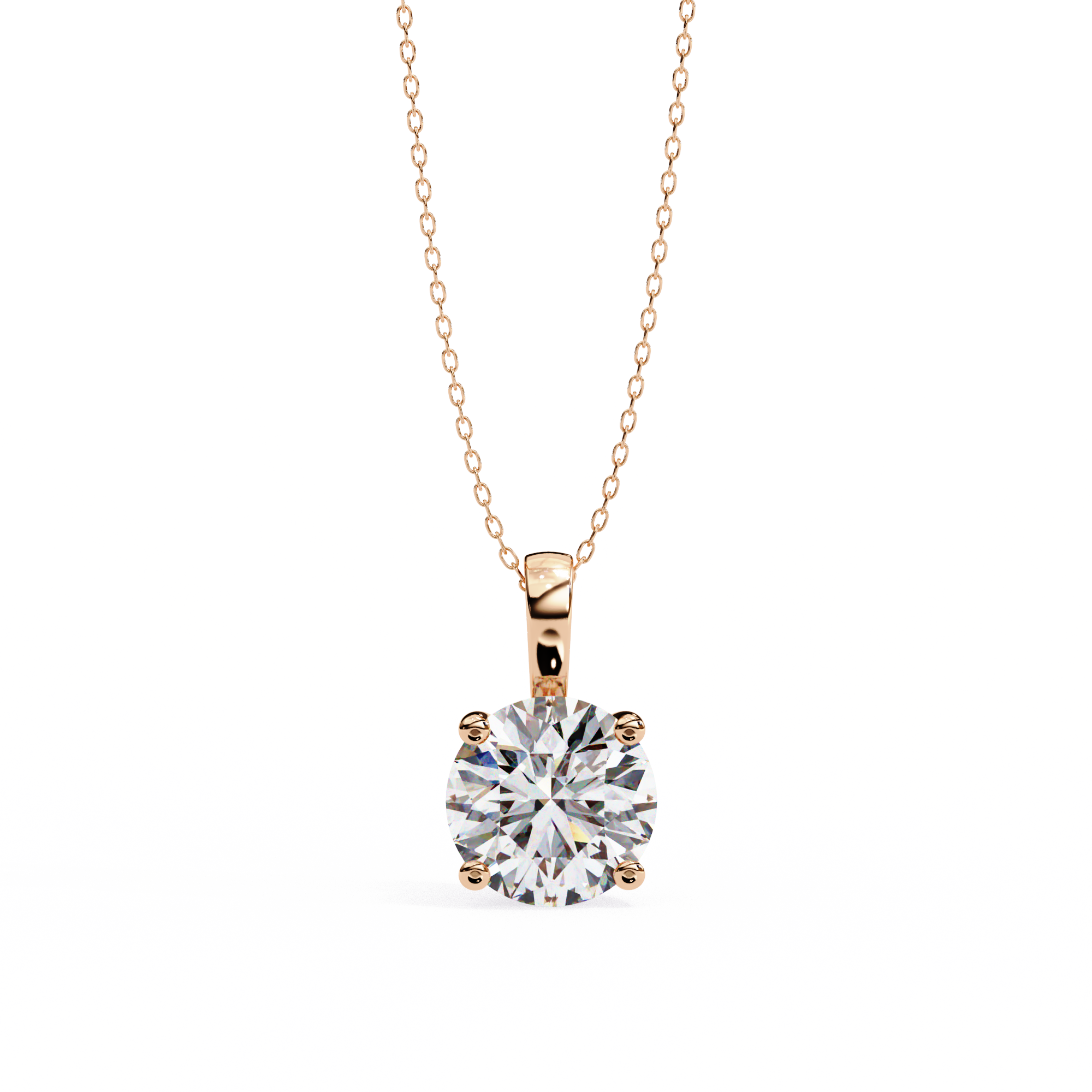 Simple and Elegant Diamond Solitaire Necklace