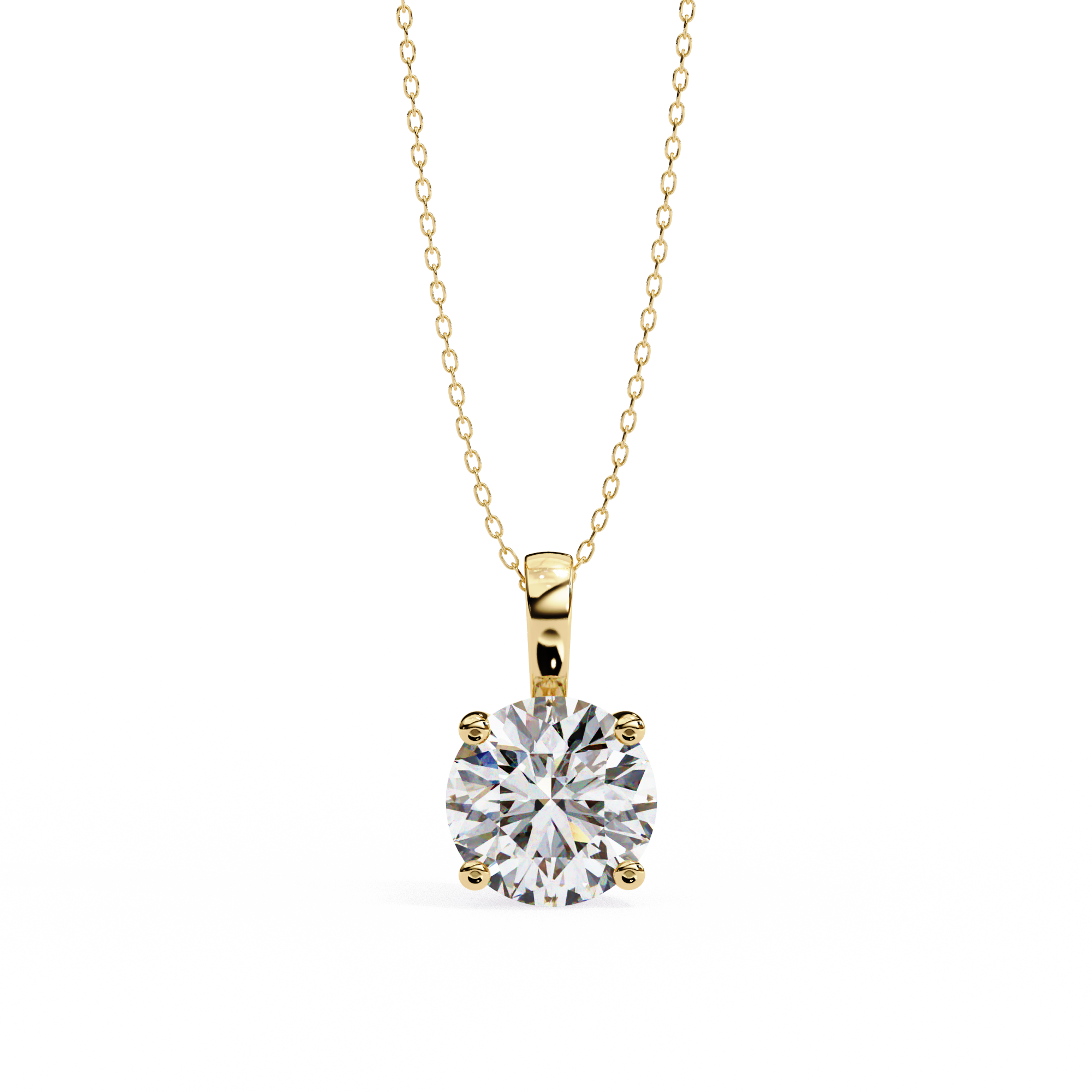 Simple and Elegant Diamond Solitaire Necklace