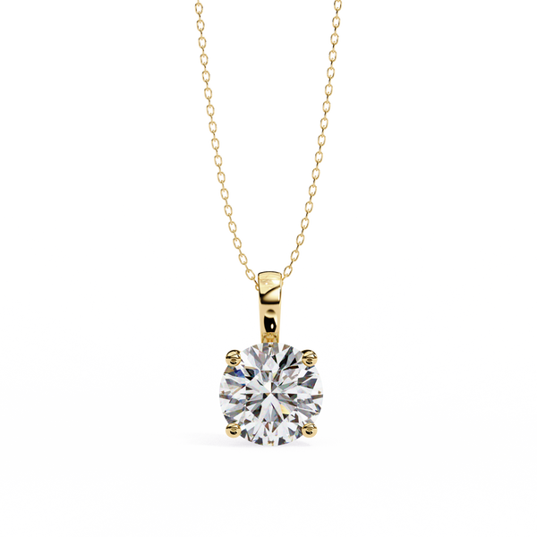 Simple and Elegant Lab Grown Diamond Solitaire Necklace