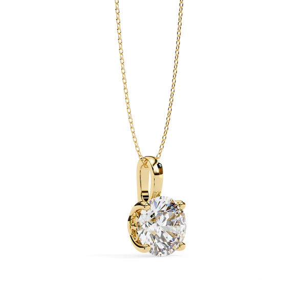 Simple and Elegant Lab Grown Diamond Solitaire Necklace
