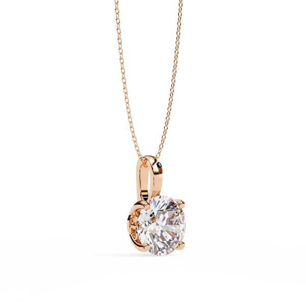 Simple and Elegant Lab Grown Diamond Solitaire Necklace