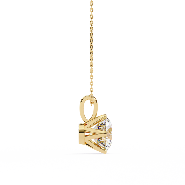 Dainty Gold Lab Grown Diamond Pendant