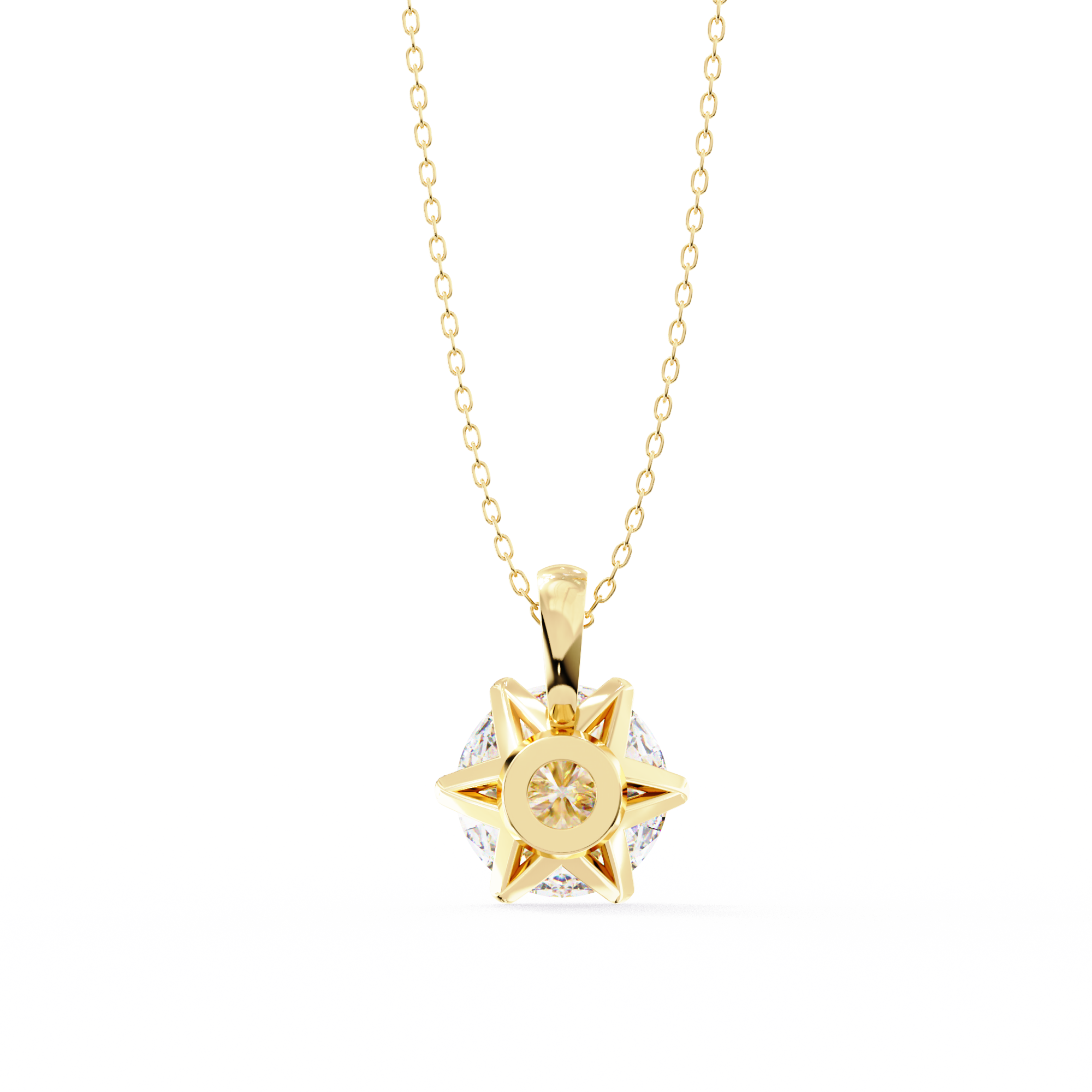Dainty Gold Diamond Pendant