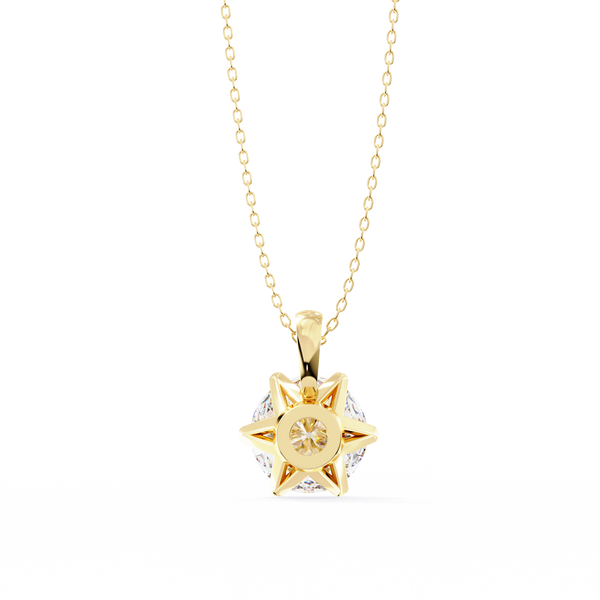 Dainty Gold Lab Grown Diamond Pendant