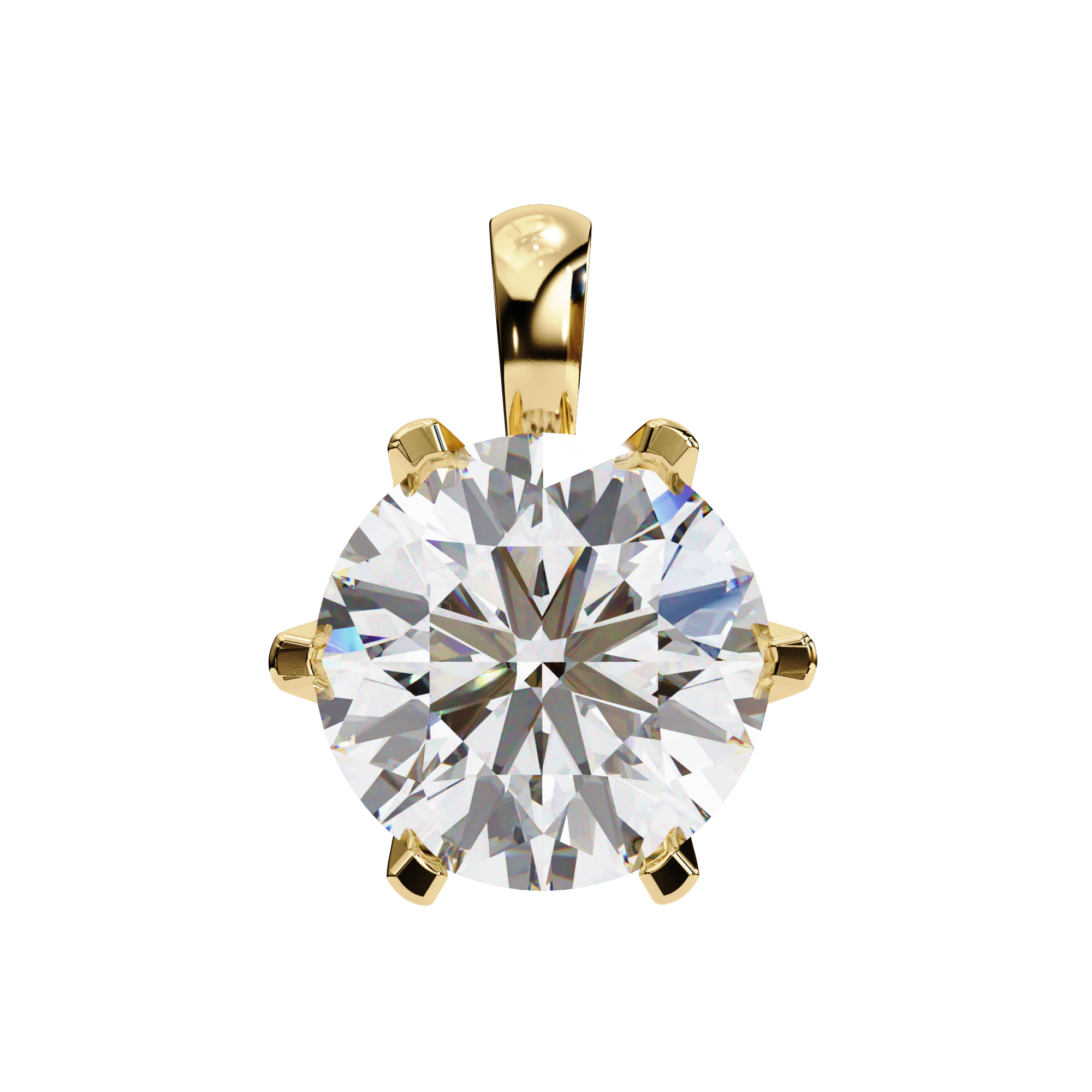 Dainty Gold Diamond Pendant