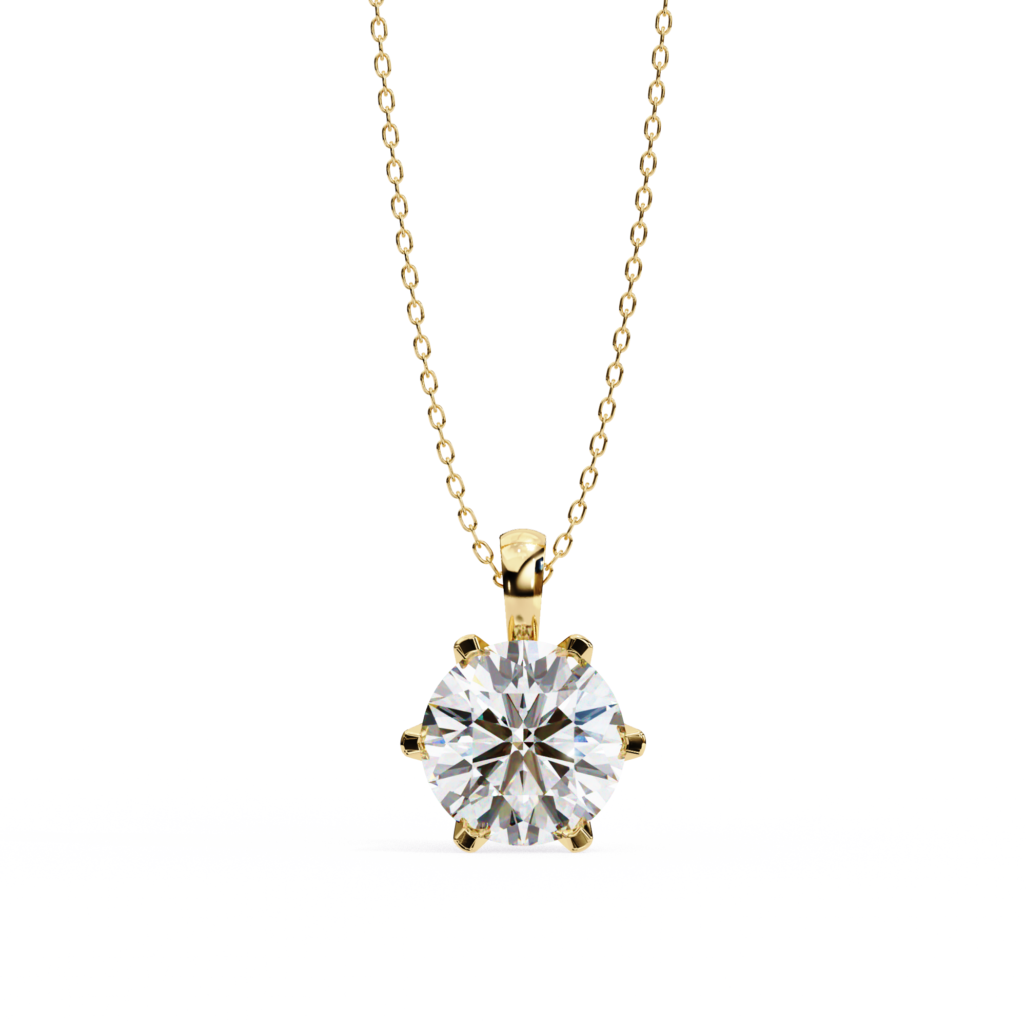 Dainty Gold Diamond Pendant