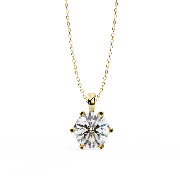 Dainty Gold Lab Grown Diamond Pendant