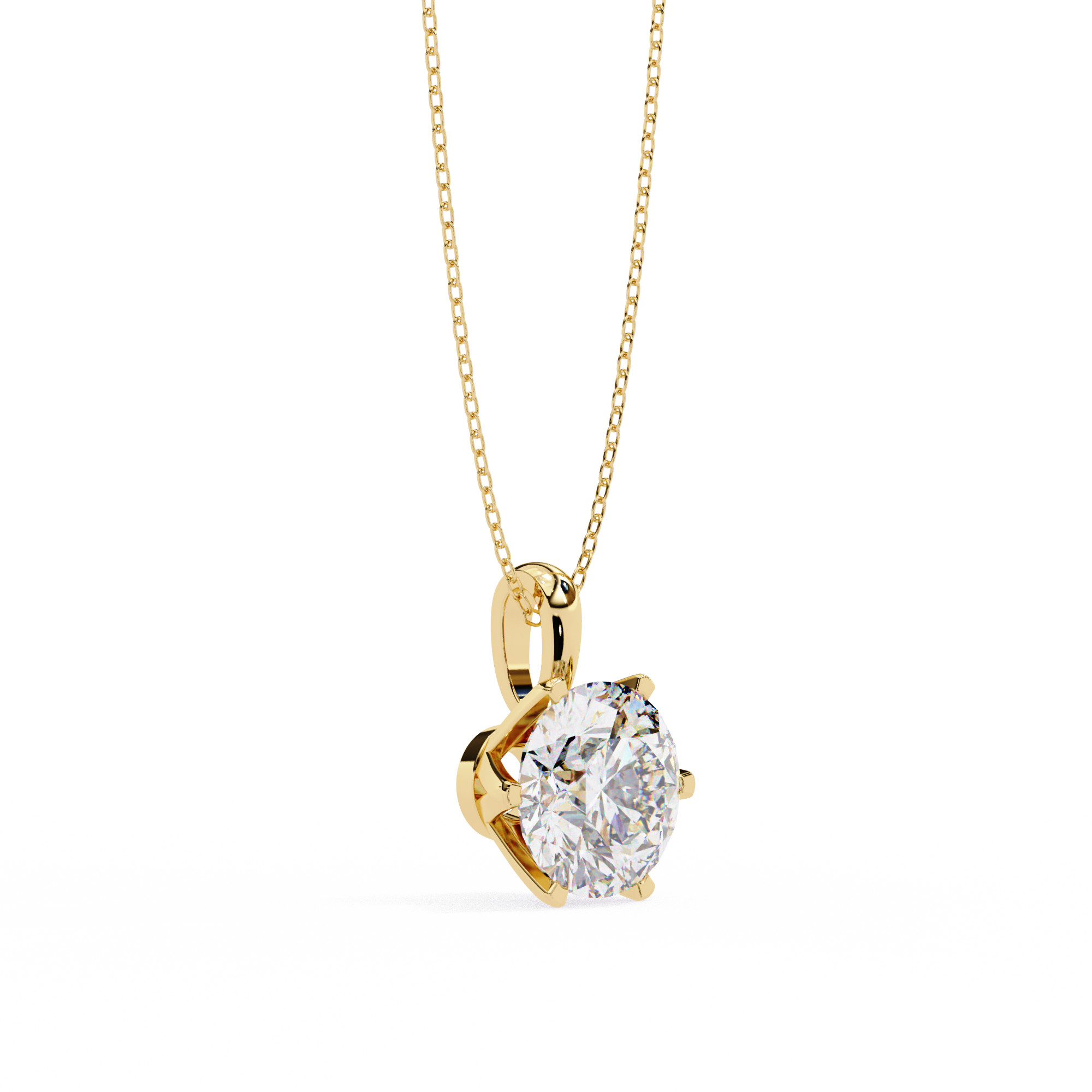 Dainty Gold Diamond Pendant
