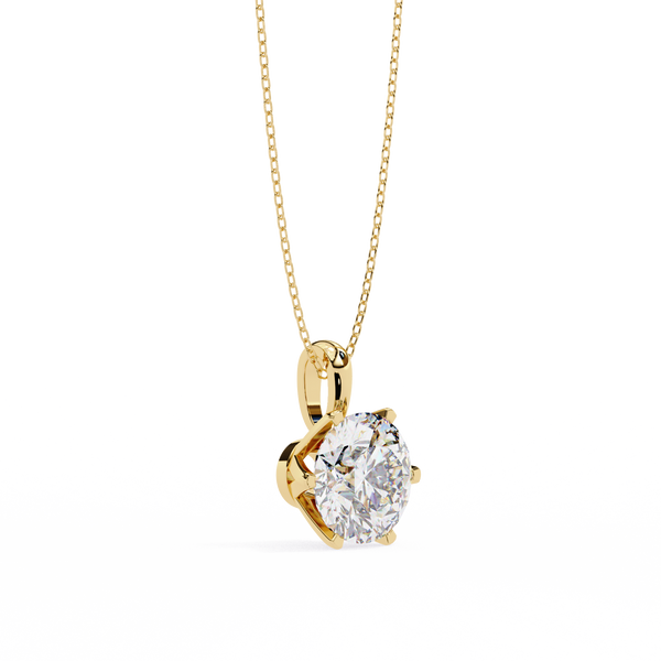 Dainty Gold Lab Grown Diamond Pendant