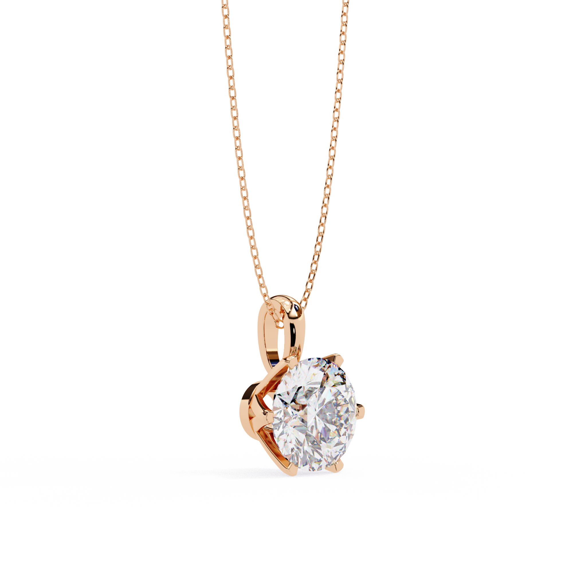 Dainty Gold Diamond Pendant