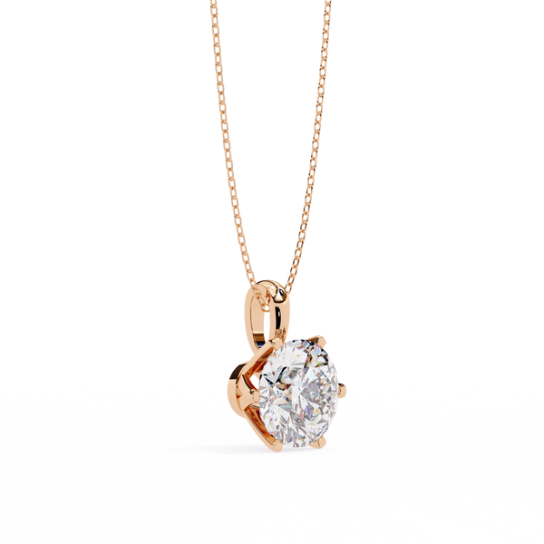 Dainty Gold Lab Grown Diamond Pendant