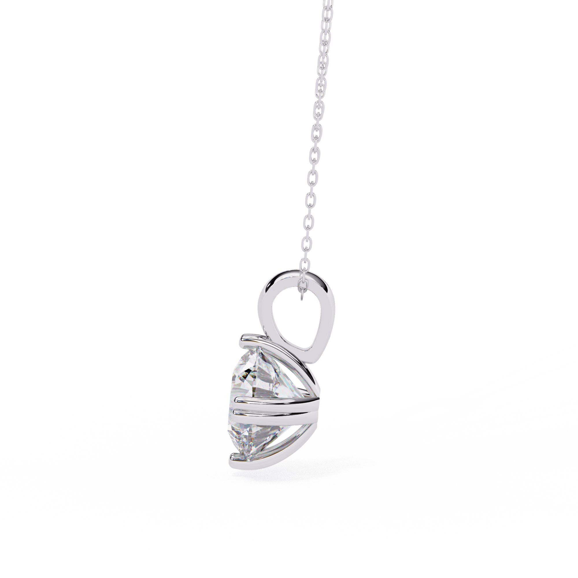 Petite Solitaire Diamond Pendant