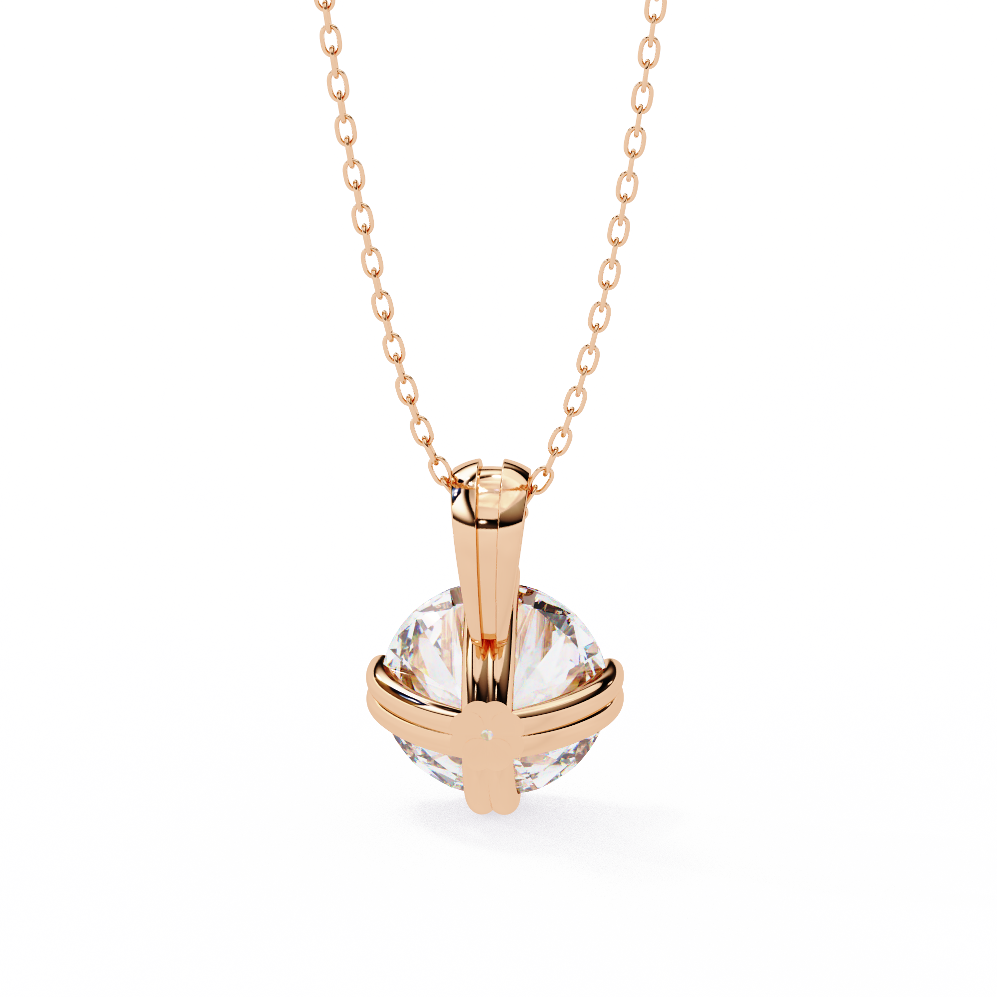 Petite Solitaire Diamond Pendant