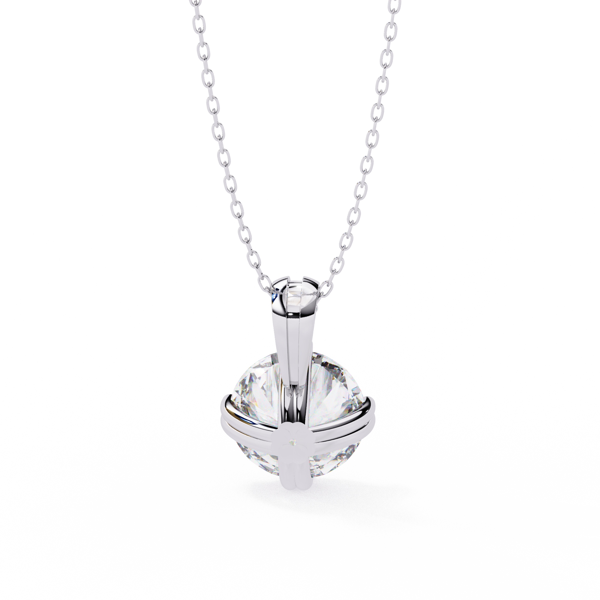 Petite Solitaire Diamond Pendant