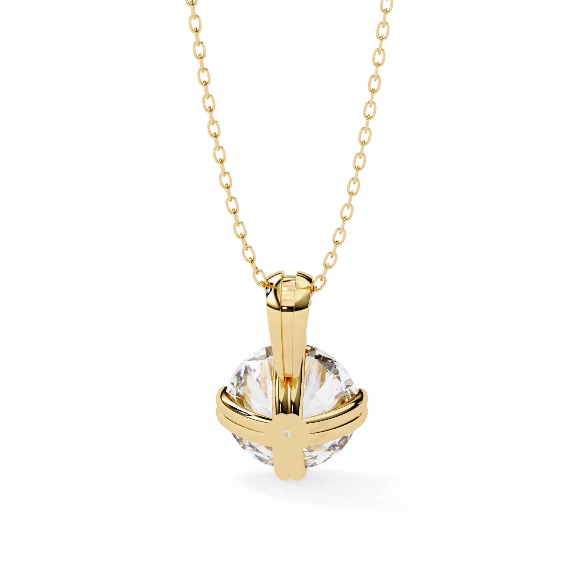 Petite Solitaire Diamond Pendant