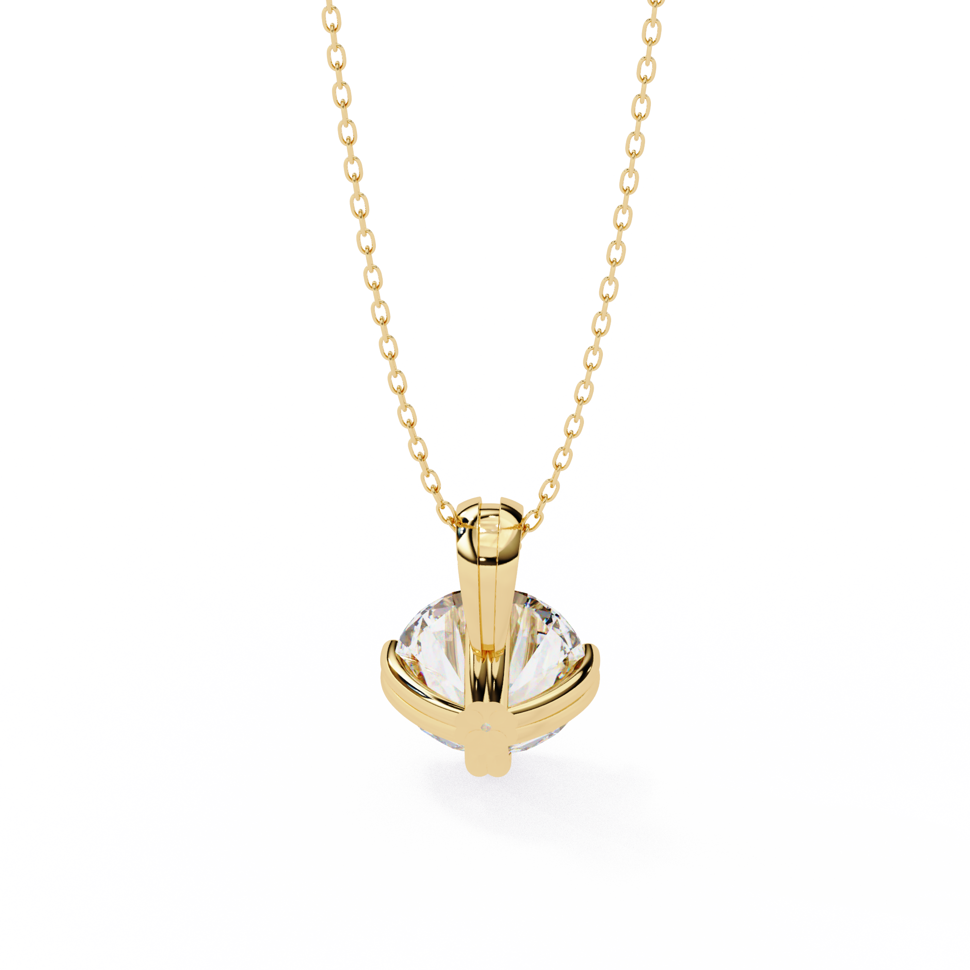 Petite Solitaire Diamond Pendant