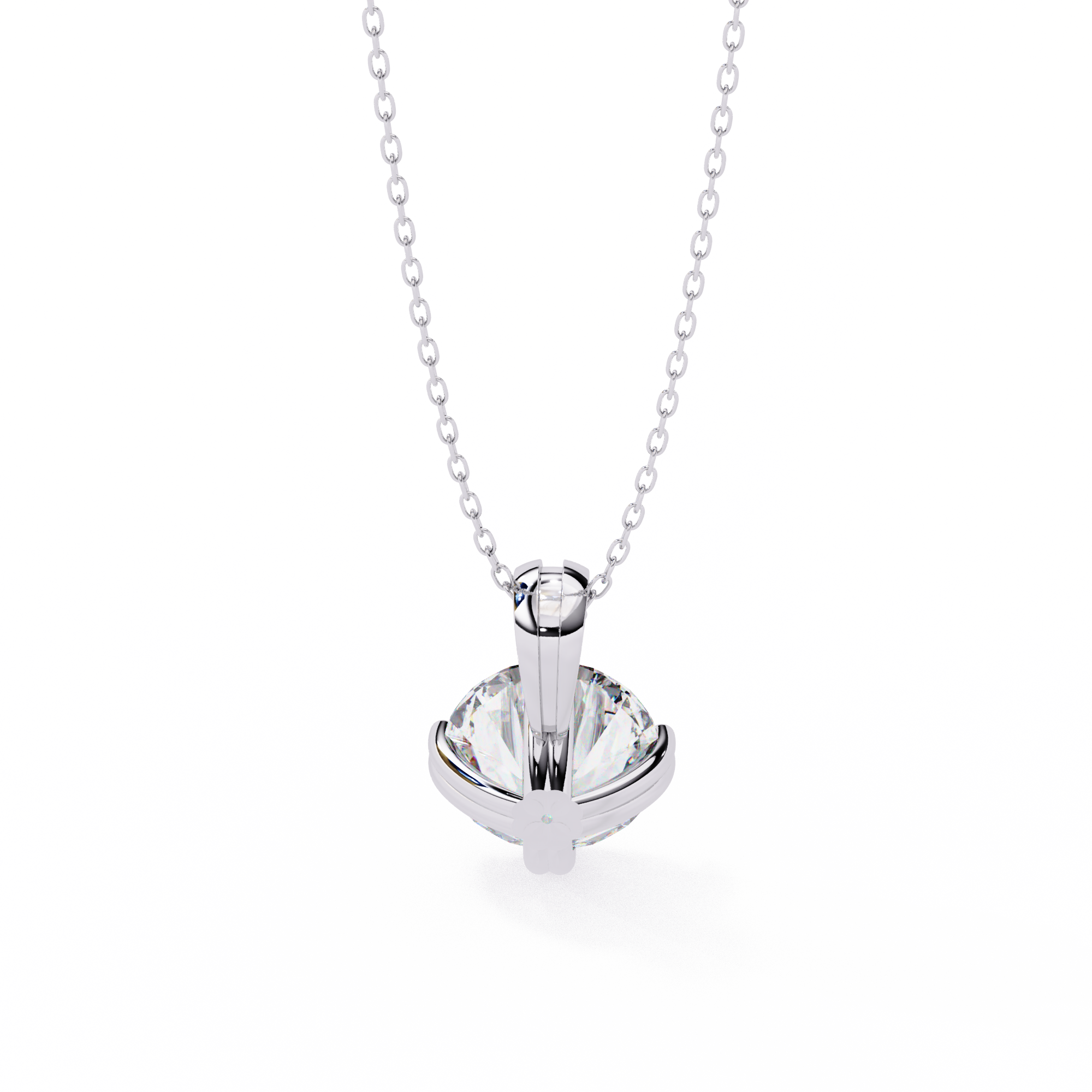 Petite Solitaire Diamond Pendant