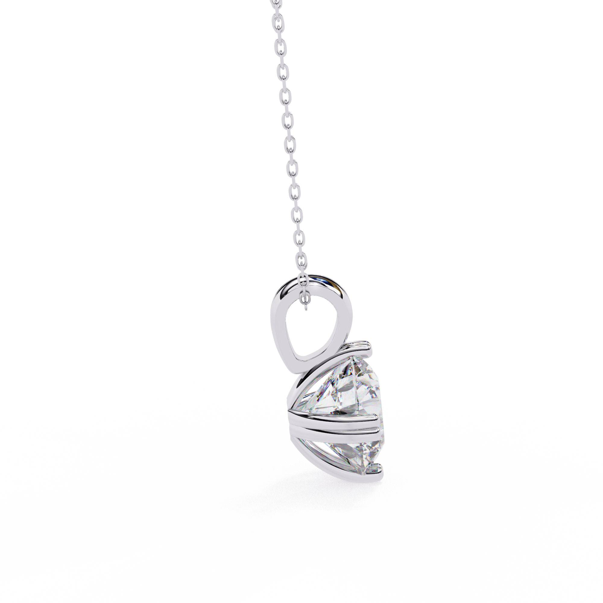 Petite Solitaire Diamond Pendant