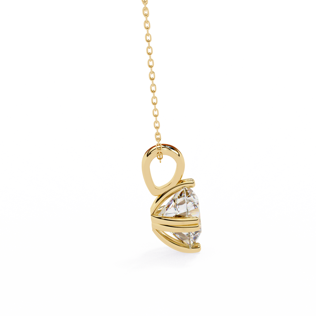 Petite Solitaire Diamond Pendant