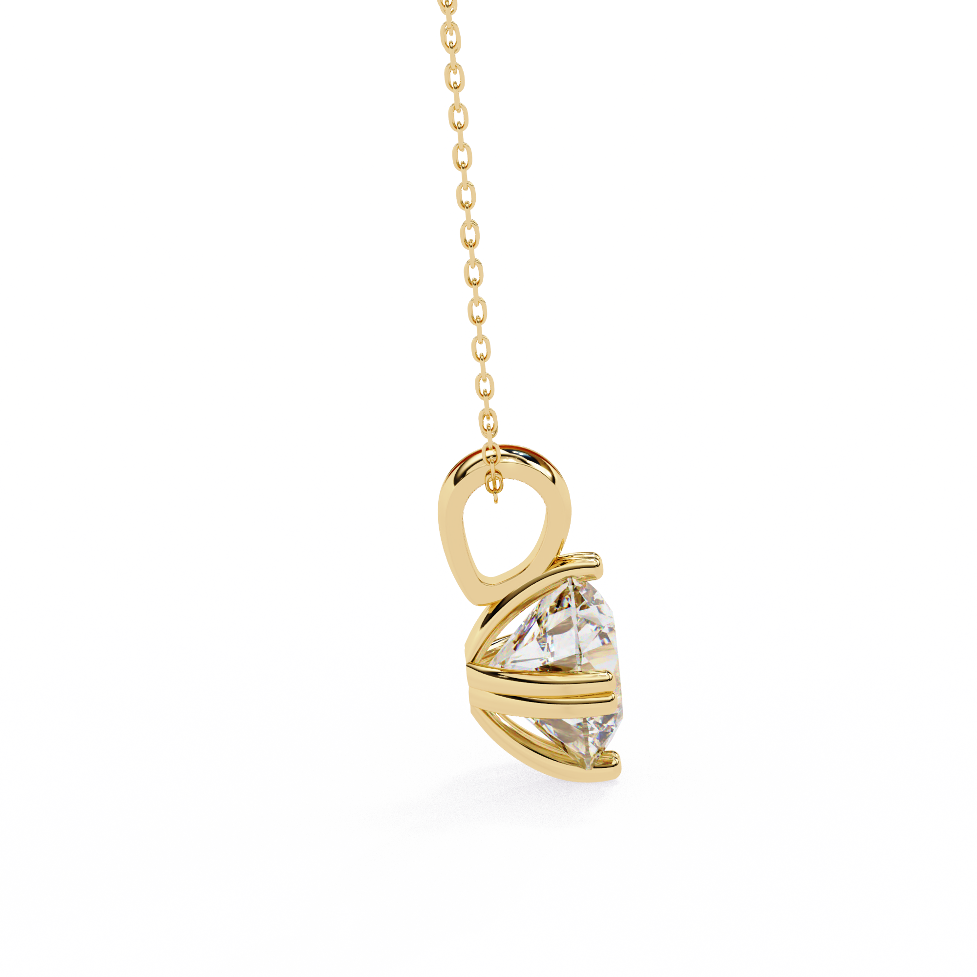 Petite Solitaire Diamond Pendant