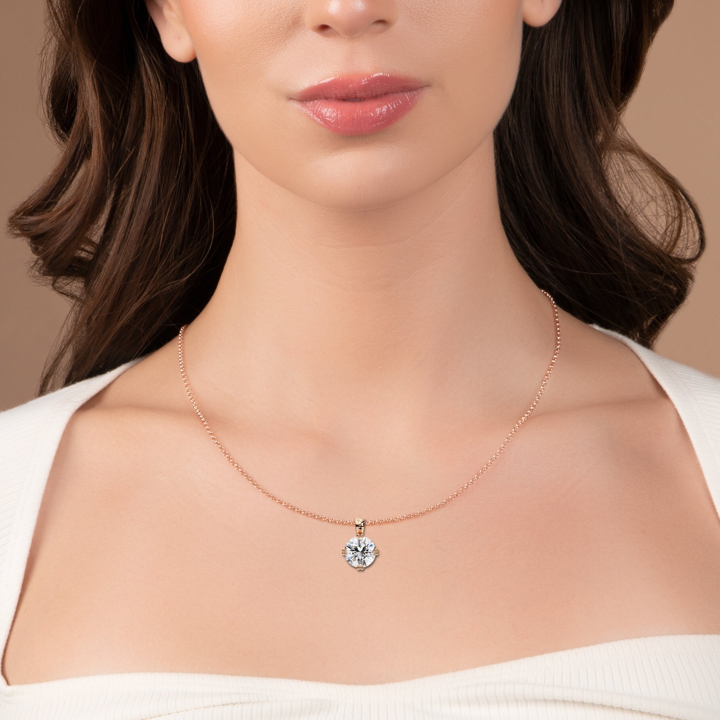 Petite Solitaire Diamond Pendant