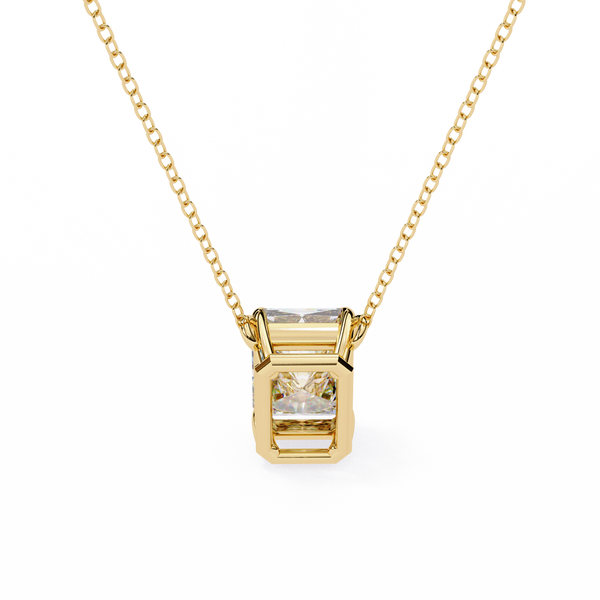 Minimalist Emerald Cut Lab Grown Diamond Necklace