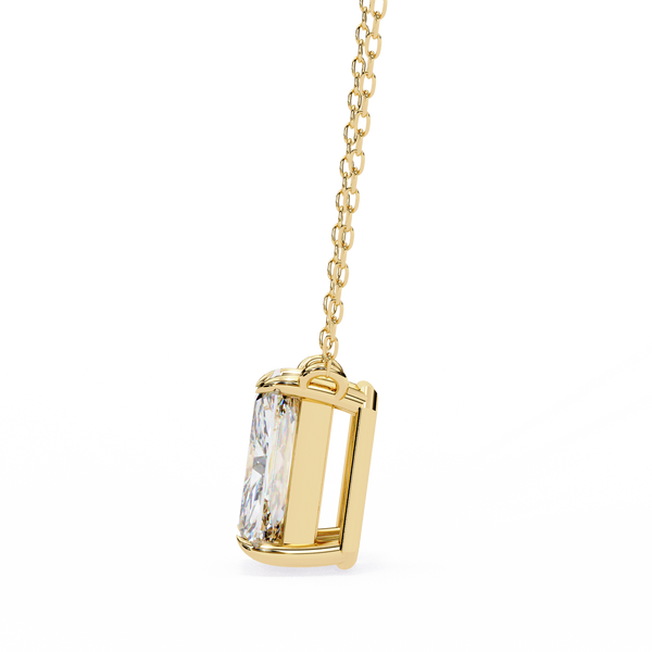 Minimalist Emerald Cut Lab Grown Diamond Necklace
