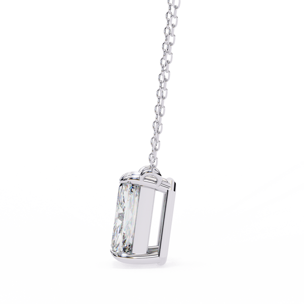 Minimalist Emerald Cut Lab Grown Diamond Necklace