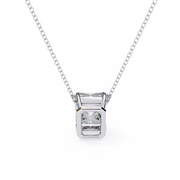Minimalist Emerald Cut Lab Grown Diamond Necklace