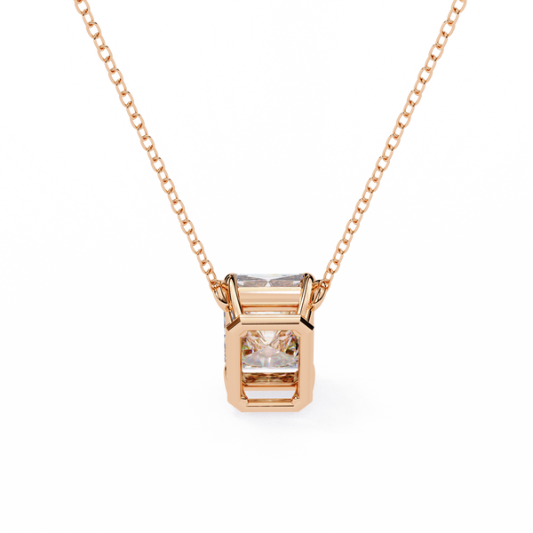 Minimalist Emerald Cut Lab Grown Diamond Necklace