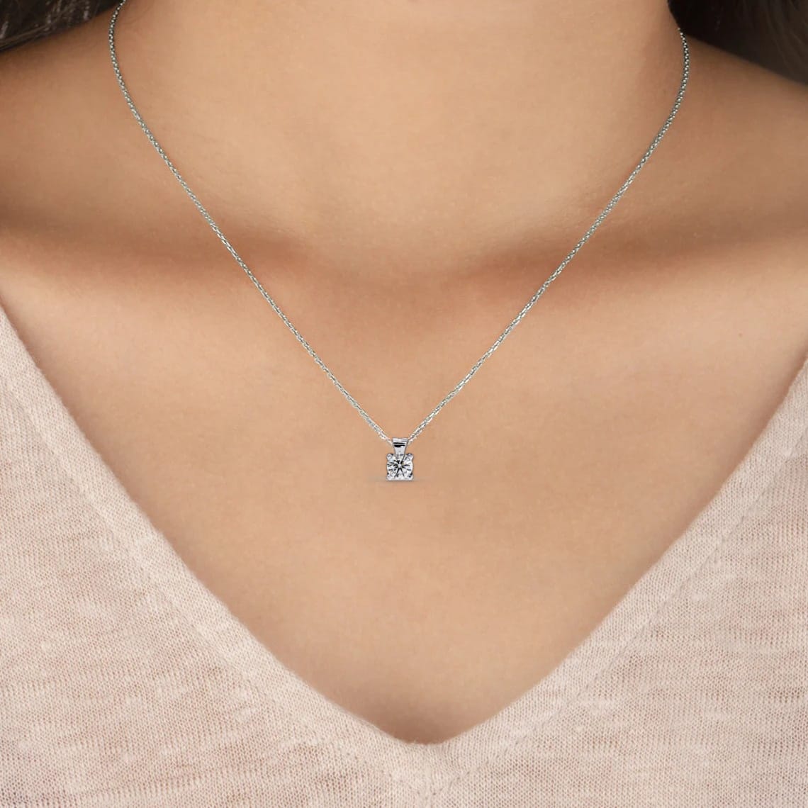 Ethical Diamond Solitaire Pendant