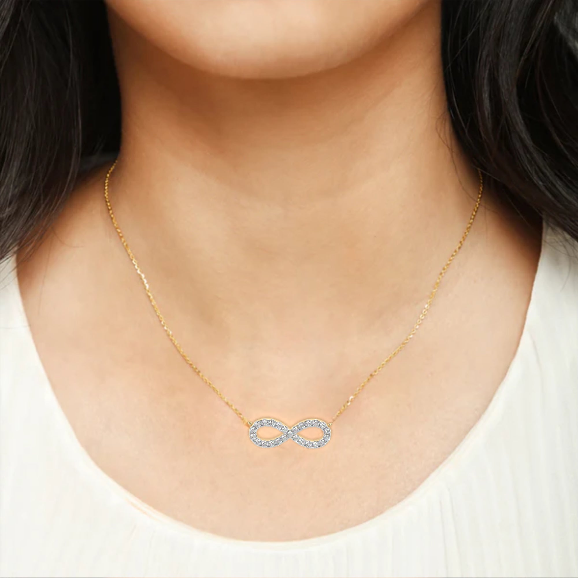 Diamond Infinity Pendant Necklace