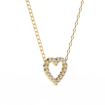 Dazzling Diamond Heart Pendant Necklace