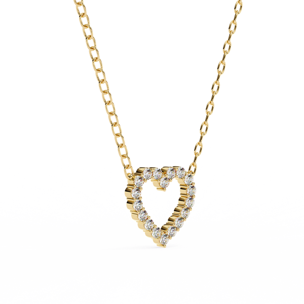 Dazzling Lab Grown Diamond Heart Pendant Necklace