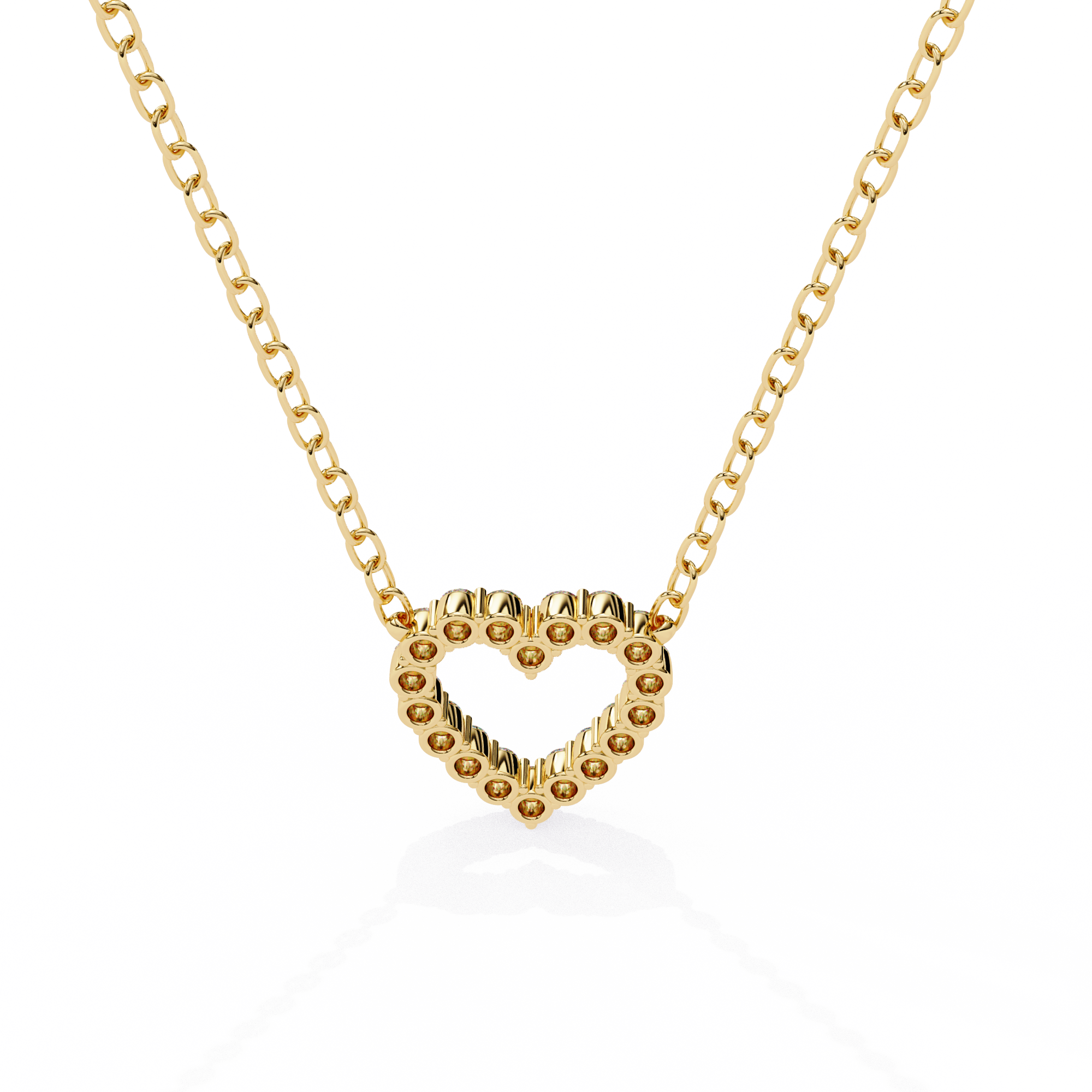 Dazzling Diamond Heart Pendant Necklace