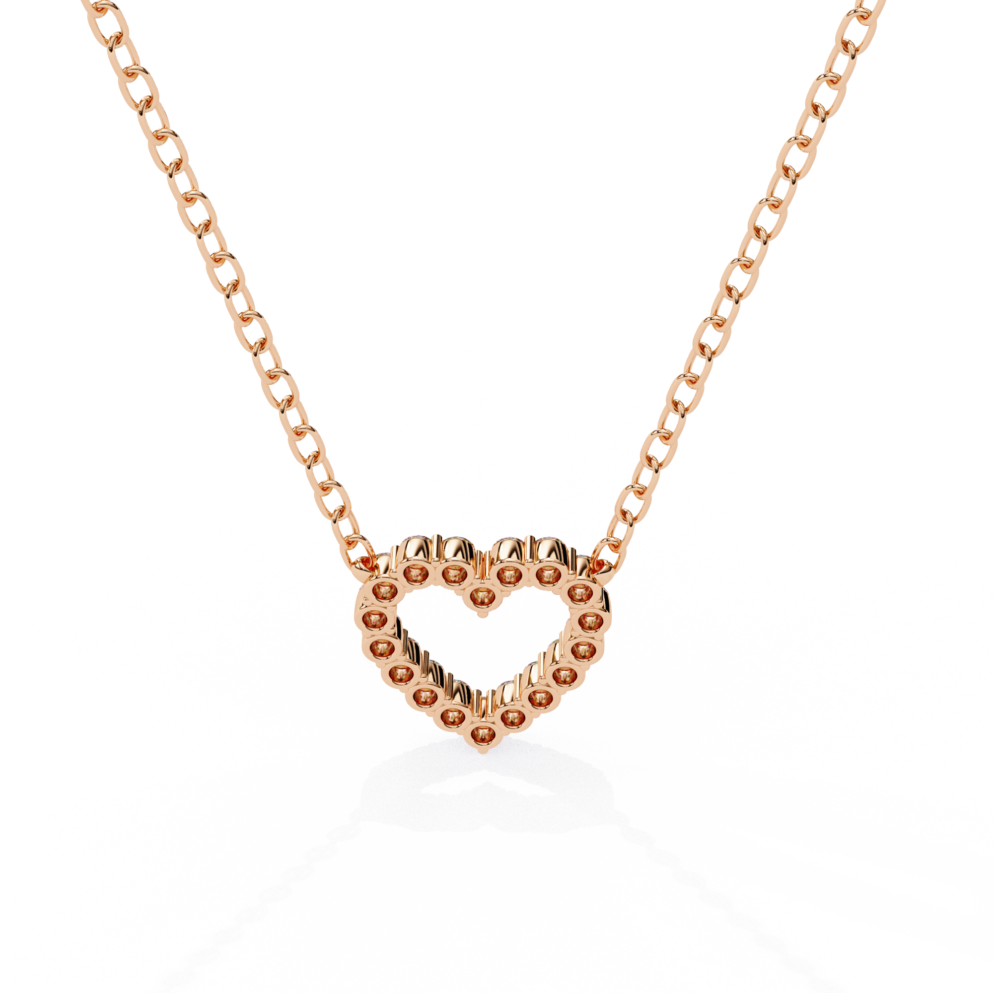Dazzling Diamond Heart Pendant Necklace